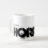 Mug J'écris l'horreur. (Devant gauche)