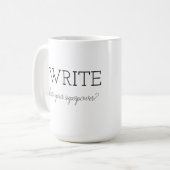 Mug J'écris - quelle est votre superpuissance (Devant gauche)