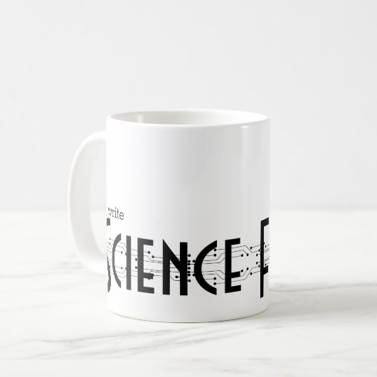 Mug J'écris Science-Fiction (Devant gauche)