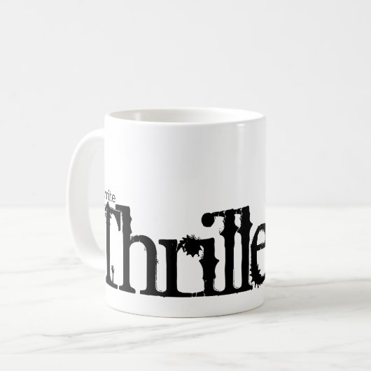 Mug J'écris Thriller Fiction (Devant gauche)
