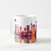 Mug Jeddah Arabie Saoudite Skyline (Devant gauche)