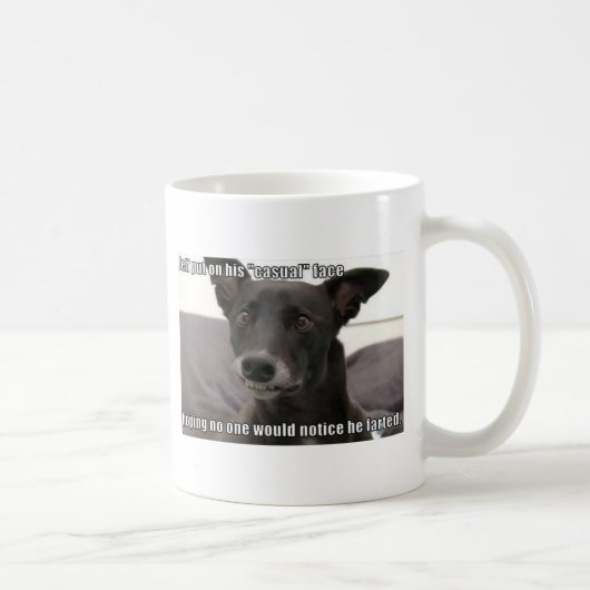 Mug Jeff a mis dessus son visage décontracté (Droite)
