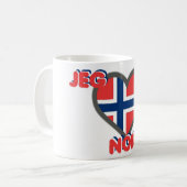 Mug Jeg Elsker Norge (amour Norvège d'I) (Devant gauche)