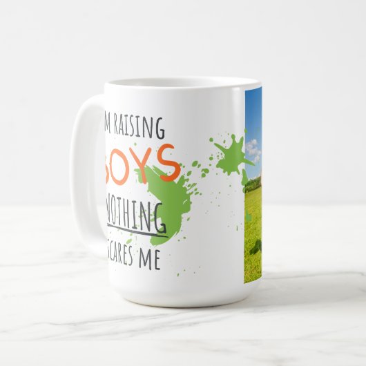 Mug J'élève des garçons Rien ne me fait peur Personnal (Devant gauche)