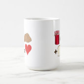 Mug Jelly + Beurre d'arachide + Pain = Coeur d'amour (Centre)