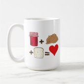 Mug Jelly + Beurre d'arachide + Pain = Coeur d'amour (Gauche)
