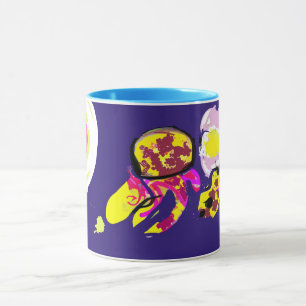 Mug Jellyfish and fish play