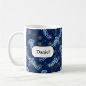 Mug Jellyfish Ocean See Dreamy Nautical Custom Name (Gauche)