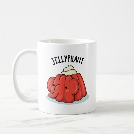 Mug Jellyphant Funny Elephant Jelly Pun (Gauche)