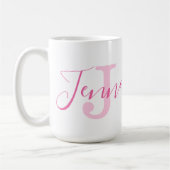 Mug Jenna nom signification et monogramme petit oiseau (Gauche)