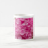 Mug "Jennifer" Élégante Hydrangée Rose Florale Lettres (Centre)