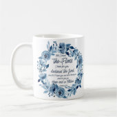Mug Jeremiah 29:11 Car je connais les Plans Floral Ble (Gauche)