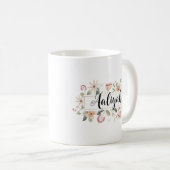 Mug Jeremiah 29:11 Floral Personnaliser (Devant droit)