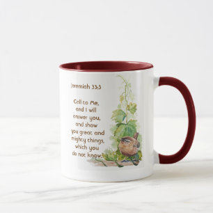 Mug Jérémie 33:3 Appelle-Moi Verset Biblique Roitelet 
