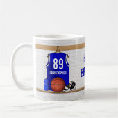 Mug Jersey Blue and White Basketball (Gauche)