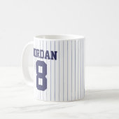 Mug Jersey de baseball avec nom et numéro personnalisé (Devant gauche)