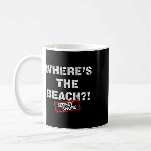 Mug Jersey Shore - Où est la plage (Gauche)