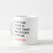 Mug J'espère que ce café est plus fort que l'attitude  (Devant gauche)