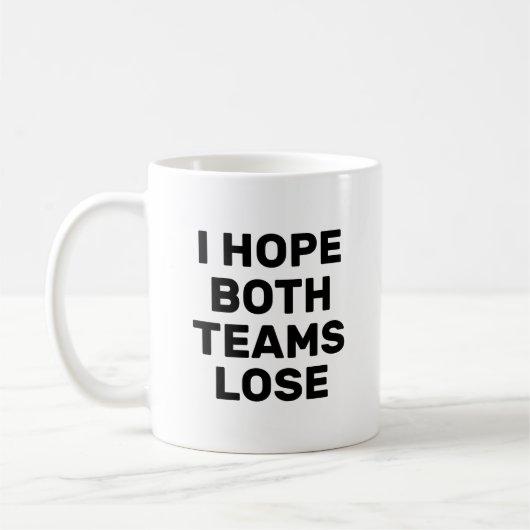 Mug J'Espère Que Les Deux Équipes Perdent Du Football (Gauche)