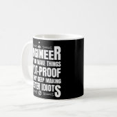 Mug J'essaie de faire des choses Idiot épreuve Enginee (Devant gauche)