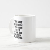 Mug J'essaye de ne pas rire de mes propres (Devant gauche)