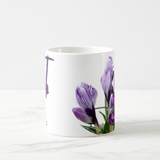 Mug Jessica nom mauve crocus floral fun (Centre)