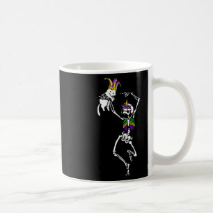 Mug Jester Skeleton Dancing Chat Mardi Gras Masque Car