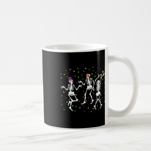 Mug Jester Skeleton Dancing Mardi Gras Bones Carnival (Droite)