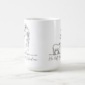 Mug Jésus a quitté les 99 Perdu Sheep Line Art (Centre)