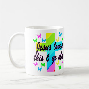 MUG JÉSUS AIME CET ANNIVERSAIRE DE 6 ANS