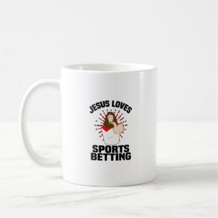 Mug Jésus Aime Le Sport Pari Jouer Christ Cadeau-Be