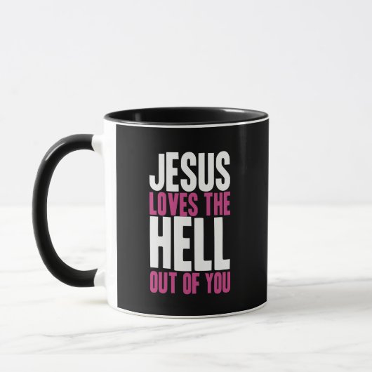 Mug Jésus aime l'enfer de toi (Gauche)