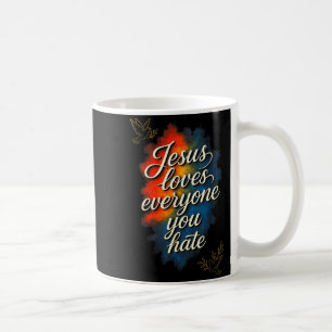 Mug Jésus aime tout le monde - Message de foi chrétien