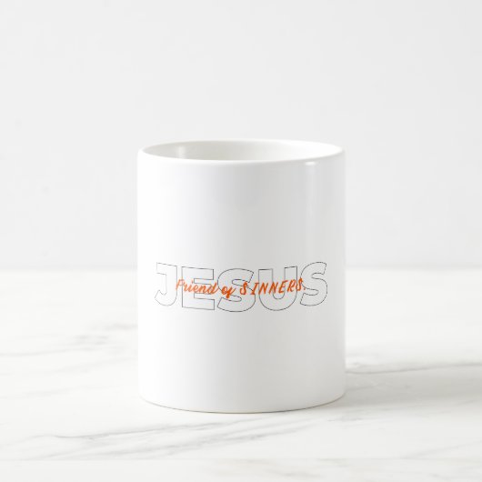 Mug JÉSUS. Ami de SINNERS. (Centre)