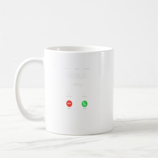 Mug Jésus Appelant Drôle Jésus Téléphone Christian (Gauche)