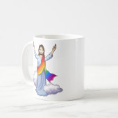 Mug Jésus arc-en-ciel (Devant gauche)