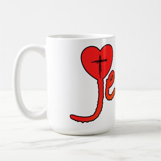 Mug Jésus avec cœur (Gauche)