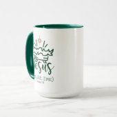 Mug JESUS BEST GIFT EVER Green Scripture Christmas  (Devant gauche)