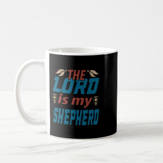 Mug Jésus Bible Verse Psaume 23 Le Seigneur Est Mon Be (Gauche)