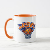 Mug JESUS - Bleu et Orange (Gauche)