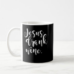 Mug Jésus Boit Vin Christian Drôle Cadeau Noël T-