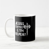 Mug Jésus Café Gym Workout Chrétien Musculation F (Gauche)
