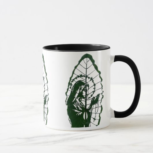 Mug Jesus Carved On A Leaf (Droite)