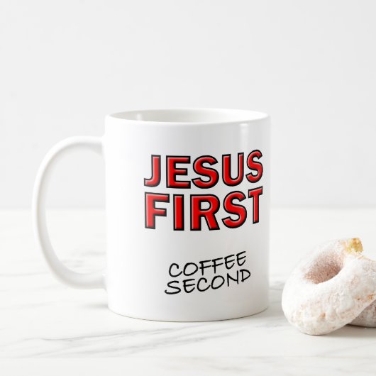 Mug Jésus chrétien d'abord, café ensuite (Avec donut)