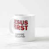 Mug Jésus chrétien d'abord, café ensuite (Devant gauche)