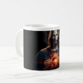 Mug Jésus-Christ avec Coeur lumineux version 3 (Devant gauche)
