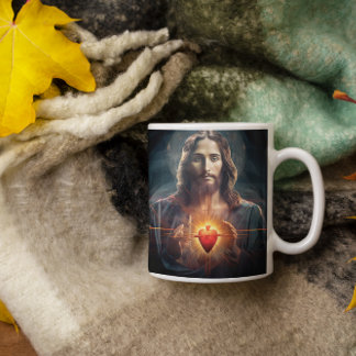 Mug Jésus-Christ avec Coeur lumineux version 6