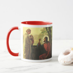 Mug Jésus Christ et le Bon Samaritain dans le Puits