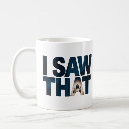 Mug Jésus-Christ vous regarde, Jésus Je l'ai vu (Gauche)