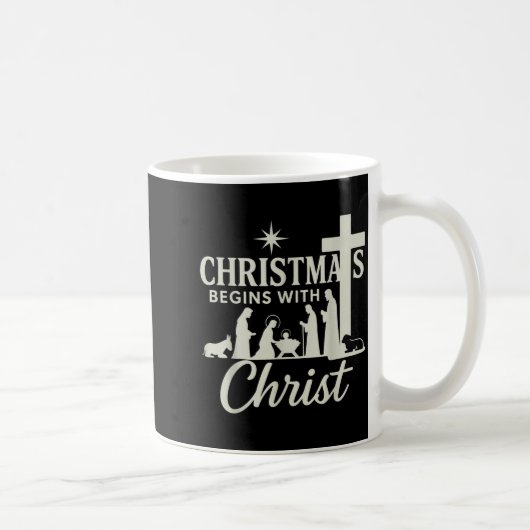 Mug Jesus Christmas Begins With Christ Pjs Pajamas Tod (Droite)